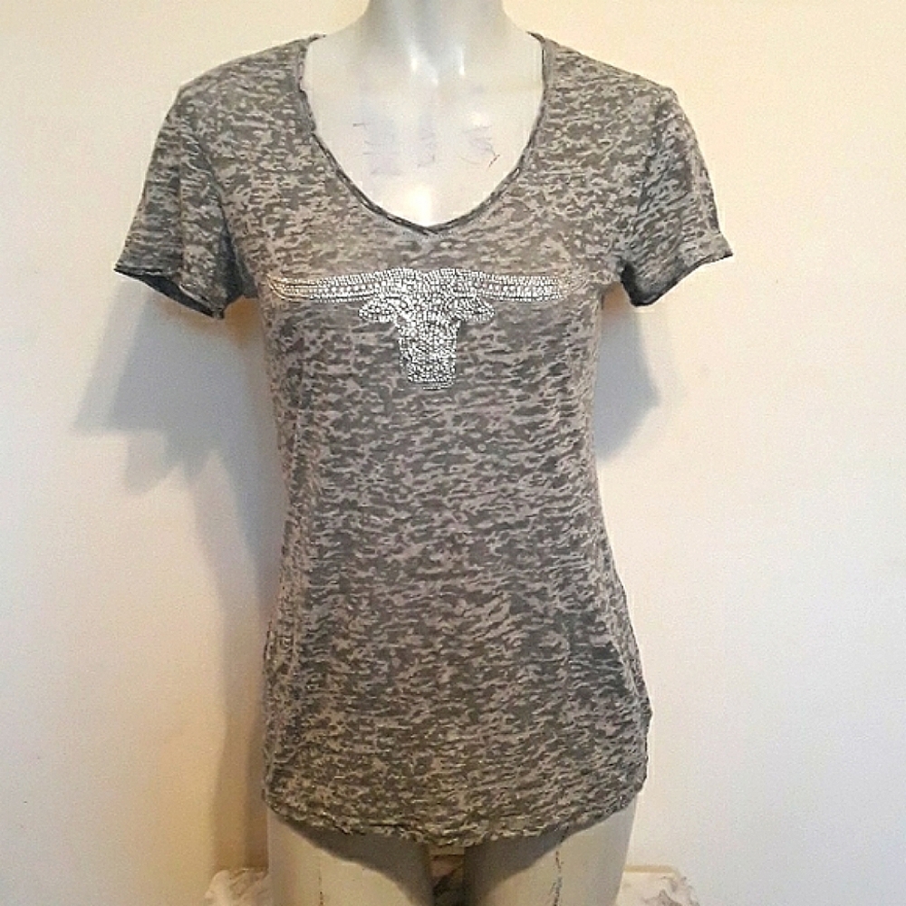 Cowgirl Hardware Embellished‎ Longhorn Tee